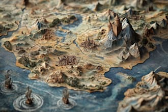 draw your map illustration vector art map fantasy map