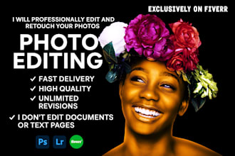 do professional photoshop editing and photo retouching