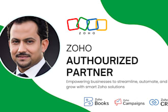 expert zoho CRM, mail, books setup and workflow automation