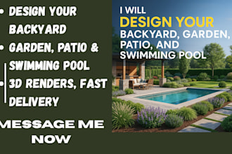design your backyard, garden, patio, and swimming pool