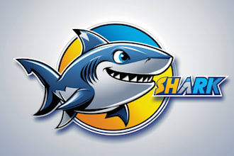 do creative shark mascot logo in 1 day