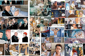 draw your comic book, graphic novel as comic book artist for webcomic comic page