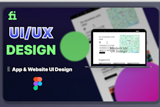 design modern UI UX for your ride sharing app or website