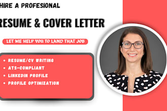 write and upgrade your resume cv  cover letter linkedin profile