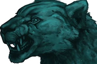 draw dark art style illustration