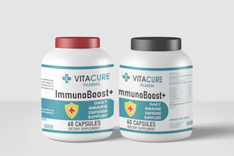 design professional supplement, product, or bottle labels