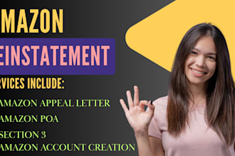 reinstate amazon section 3 violation, customized appeal letter, poa