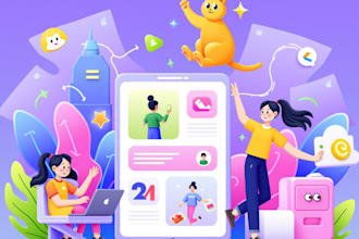 design 3d style illustrations