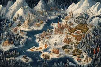 create a dnd fantasy city, town, dungeon, or battle map