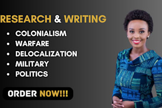 write on colonialism warfare, delocalization, military and political case study