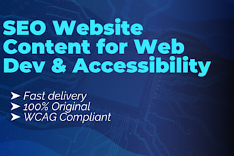 write 500 words of SEO friendly content on web development or accessibility