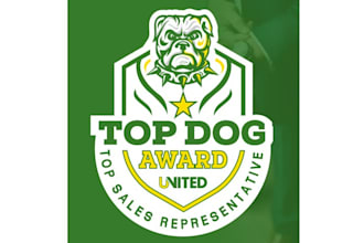 make modern company award top dog logo for top salesperson