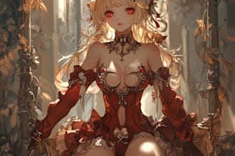 make artwork for fictional fantasy characters