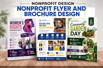 design nonprofit, ngo, charity and fundraising flyer