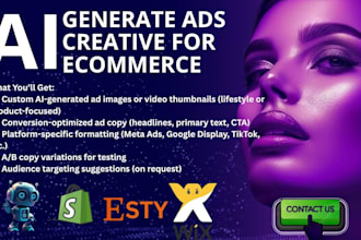 generate ai based ads creative and copy for your ecommerce store