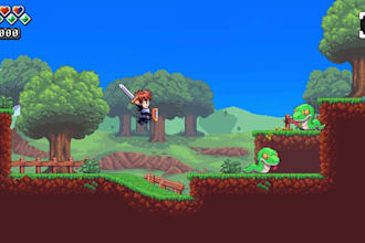develop a custom web game in HTML5, javascript, phaser js, godot engine