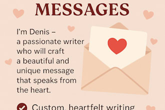 write heartfelt love letters and romantic messages for your special someone