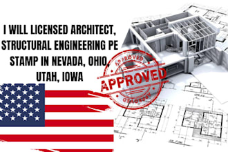 licensed architect, structural engineering pe stamp in nevada, ohio, utah, iowa