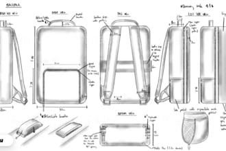 do fashion bag techpack design, handbag, duffle bag, baackpack tote bag design