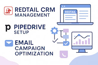 do redtail CRM management pipedrive setup email campaign optimize redtail CRM