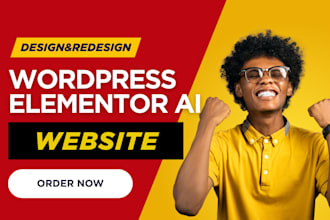 build a wordpress website using elementor pro, divi, seedpro, elementor ai