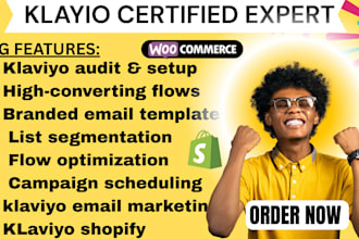 setup audit manage ecommerce email marketing flows in klaviyo email templates