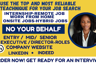 search for remote job, apply as head hunter using reverse recruit on your behalf