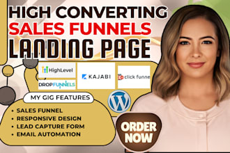 build modern clickfunnels sales funnel, kajabi clickfunnels, gohighlevel funnel