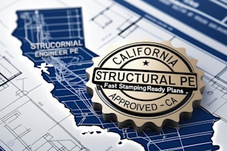 stamp review california structural plans with licensed pe for permit approval