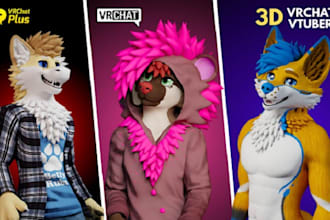 design 3d furry vr chat avatars optimized for full body tracking