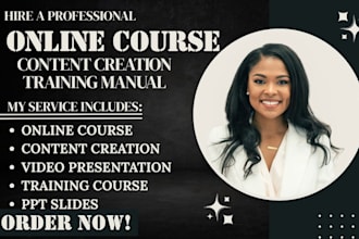 create online course creation training manual course content course curriculum