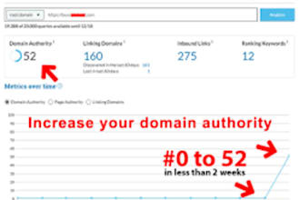 increase moz da domain authority 50 plus in 15 days