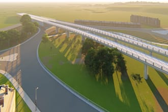 create or renovate 3d bridge design, 3d road, water control and infrastructure
