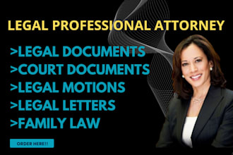 draft letters, motion, prenup, marriage, divorce, lawsuit, trademark, complaint