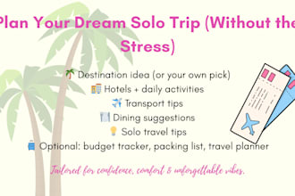 design your dream solo trip itinerary