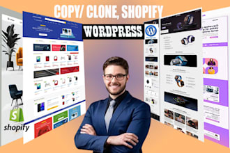 copy clone duplicate replicate shopify store wordpress website