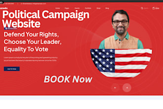 design political campaign website or election website with wordpress