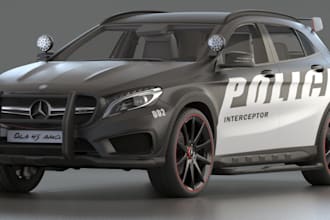 model 3d police vehicle for fivem,3d gtav mod,car interior,livery design,bodykit