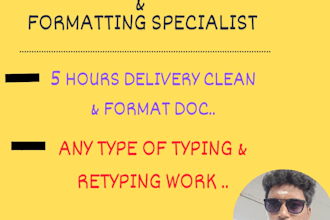 do fast typing services, retype scanned pages, and ms word documents