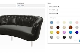 build 2d 3d furniture sofa chair table configurator on zakek  kickflip  shopify