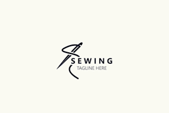 create a classy logo for your sewing, tailoring, or alteration service