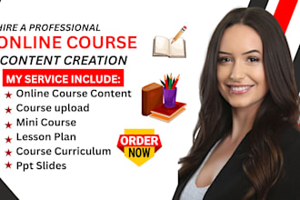 create teachable online course content, curriculum, training manual, syllabus