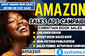 amazon christian book promotion, amazon ads campaign, system io sales channel