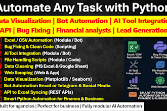 ai automate tasks, create tools, fix bugs, python scripts