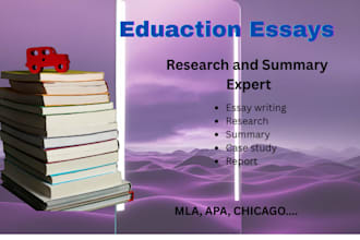 write report, case studies, papers, research and summary