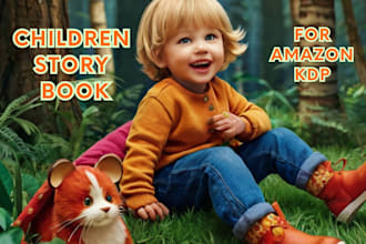 ghostwrite and illustrate children storybook, kids story children book series