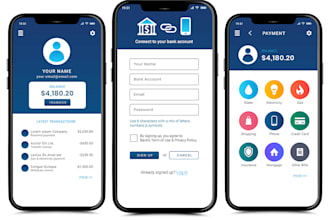 develop escrow p2p banking app, payment app  fintech app, money transfer app