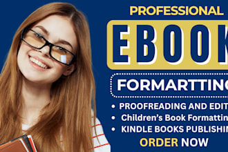 do book formatting book layout design for kindle book and paperback publishing