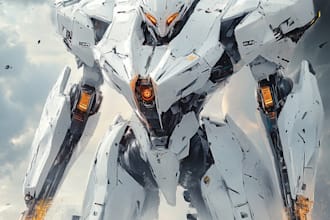 draw gundam, transformer, robot, armor, mecha illustration