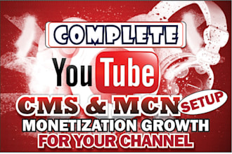 claim and set up your youtube cms,mcn with full ownership and boost your channel